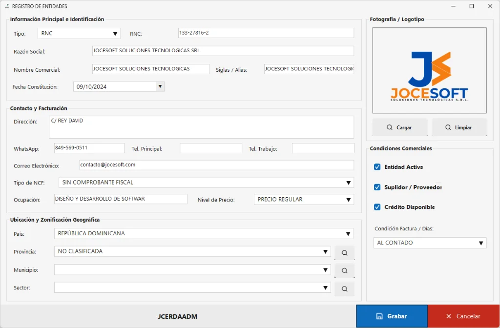 Captura del módulo Cuentas por Cobrar y Clientes